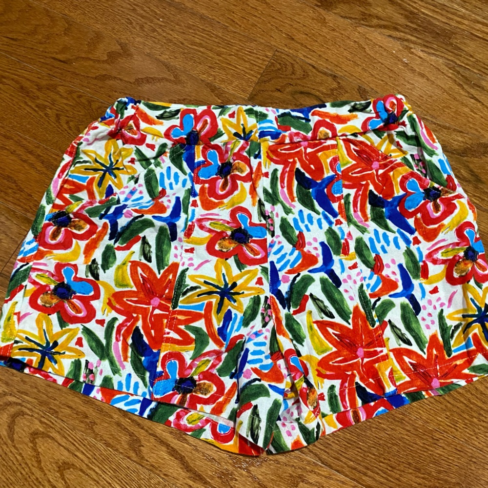 Colorful Floral High Waist Women's Shorts